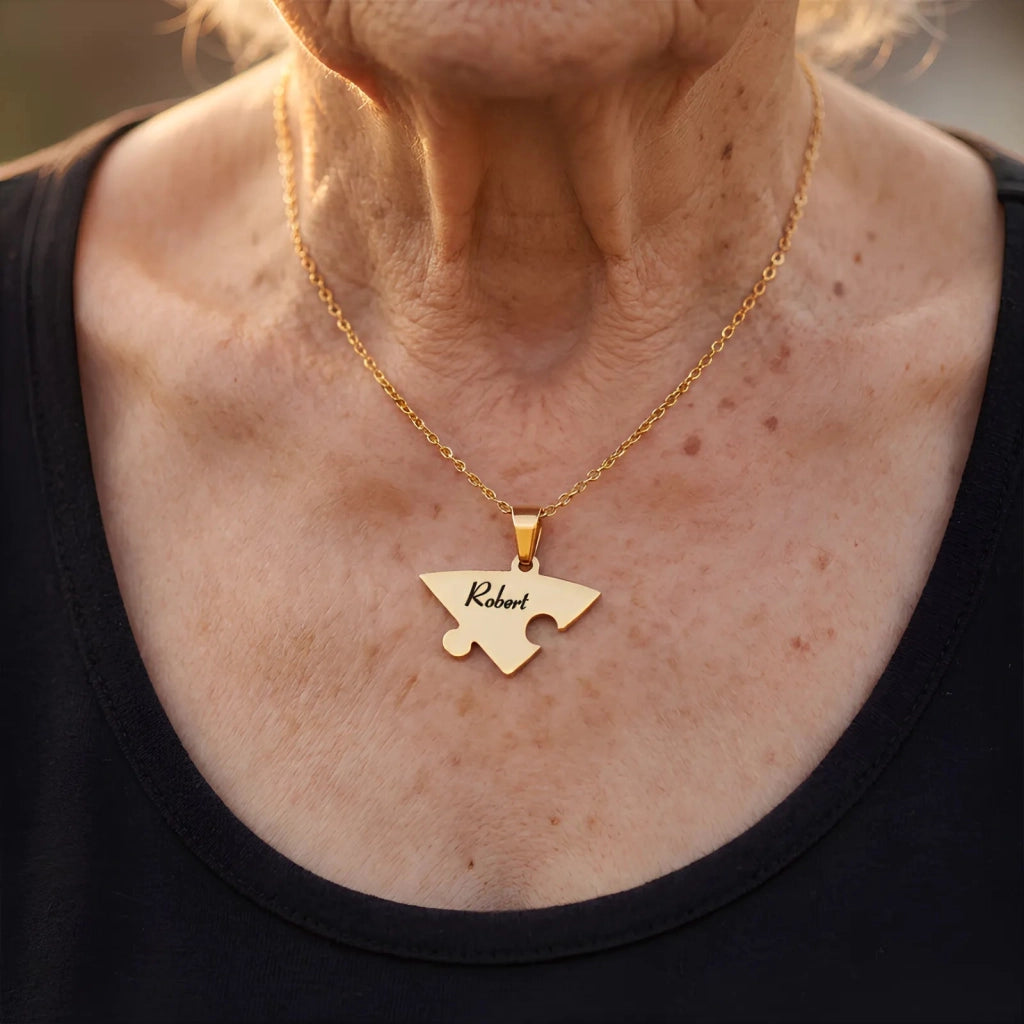 Personalizovaný rodinný puzzle náhrdelník